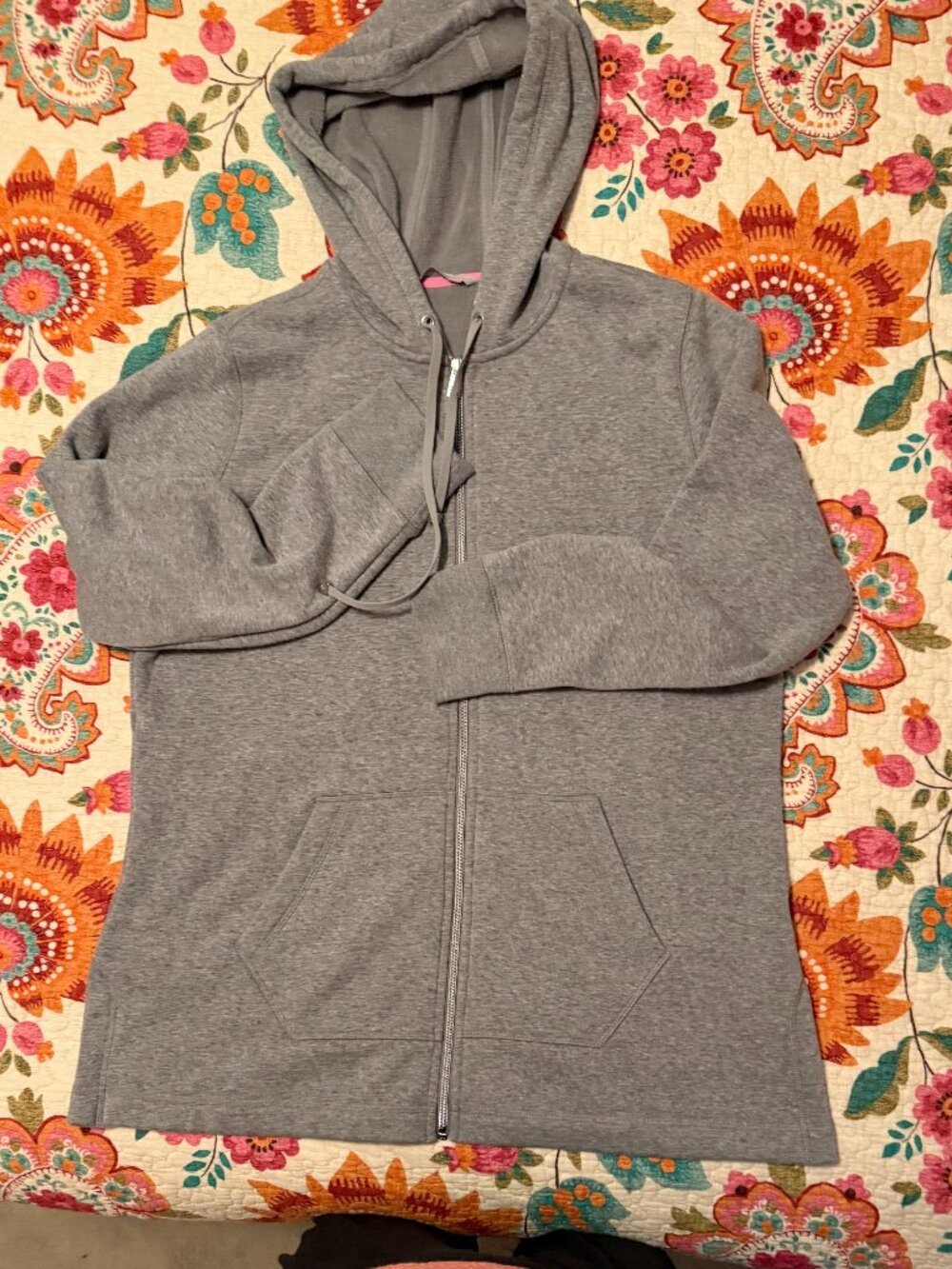 LIKE NEW} Isaac Mizhar ZipUp Hoodie Sweatshirt, Grey / Size XL